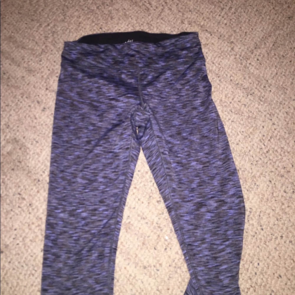 Purple and blue leggings